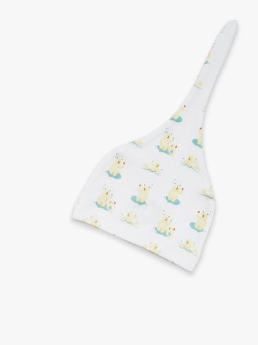 Organic Cotton Knotted Hat - Polar Express, soft and stylish baby accessory for comfort and warmth.