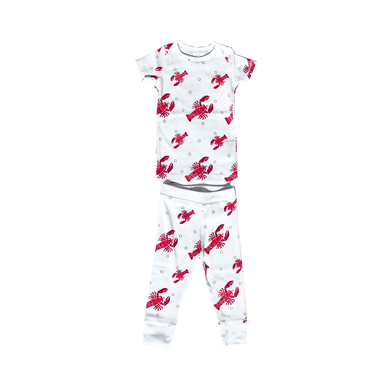 "Adorable Heads or Tails Lobster Crawfish Pajamas for babies, perfect for cozy sleep and playful adventures."
