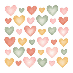 Heart Wall Decals, Set of 36 - product only on white background