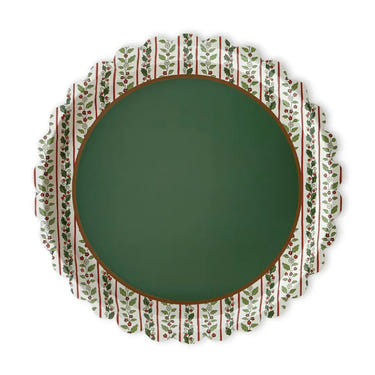 Hearth & Holly Vintage Floral Scalloped Dinner Plate (12pcs)
