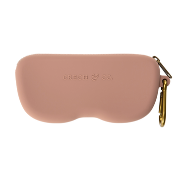 Soft silicone Zip + Go Case in Heather Rose for babies, perfect accessory for on-the-go convenience.