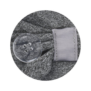 Heather Gray Savior Headbands With Buttons for Masks
