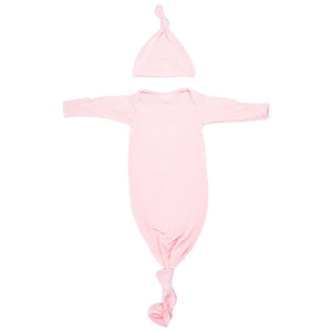 Heavenly Pink Newborn Knotted Baby Gown