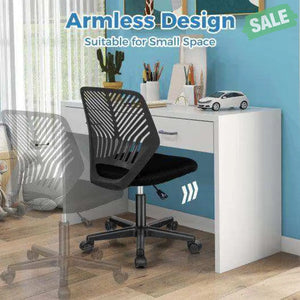 Height-adjustable Ergonomic Kids Desk Chair with Universal Casters-Blue Blue Kids Chairs & Seating