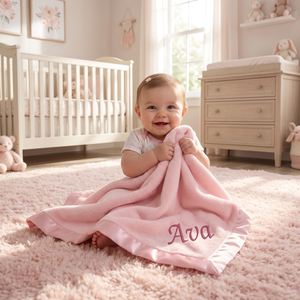 Personalized Baby Blanket with Embroidered Name
