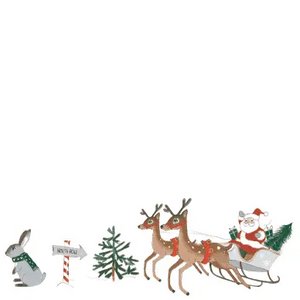 Sparkling Santa Christmas Beverage Napkins (24pcs)
