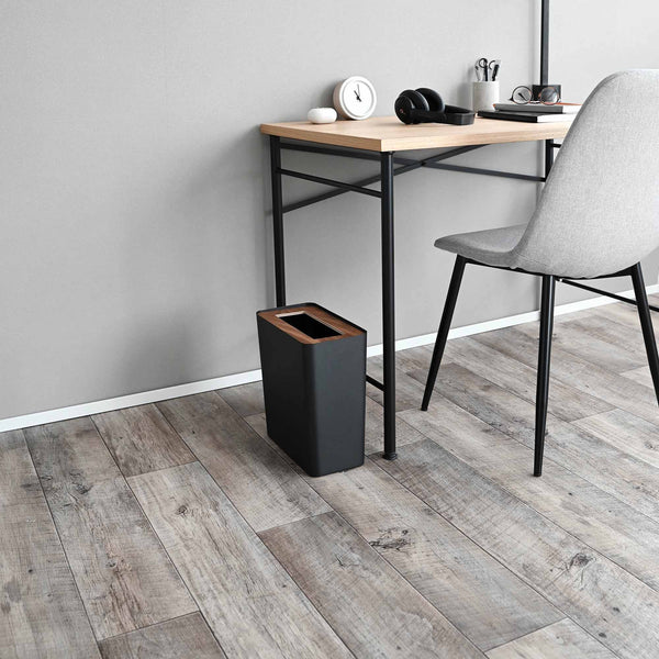 Trash Can - Rectangle - Steel + Wood