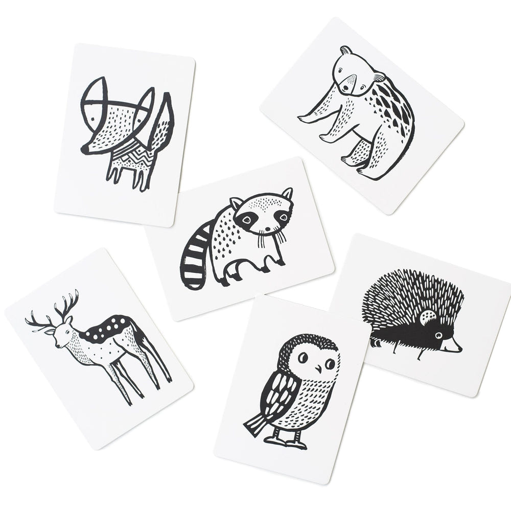 Woodland Collection Art Cards for Baby - colorful, educational designs for early learning and nursery decor.