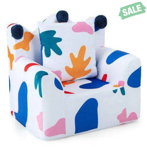 High-density Padding Kids Sofa with Armrest and Extra Pilow-Blue Blue Kids Chairs & Seating