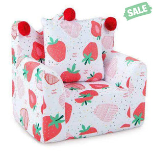 High-density Padding Kids Sofa with Armrest and Extra Pilow-Blue Blue Kids Chairs & Seating