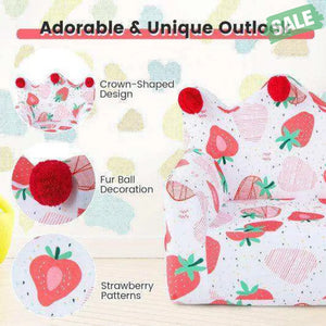 High-density Padding Kids Sofa with Armrest and Extra Pilow-Blue Blue Kids Chairs & Seating