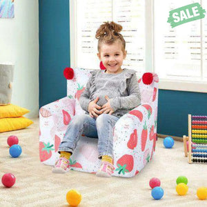 High-density Padding Kids Sofa with Armrest and Extra Pilow-Blue Blue Kids Chairs & Seating