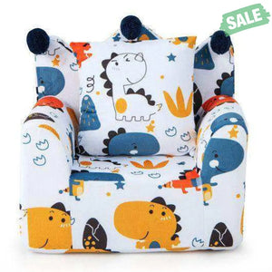 High-density Padding Kids Sofa with Armrest and Extra Pilow-Blue Blue Kids Chairs & Seating