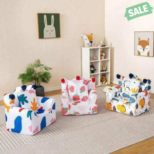 High-density Padding Kids Sofa with Armrest and Extra Pilow-Blue Blue Kids Chairs & Seating