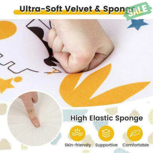 High-density Padding Kids Sofa with Armrest and Extra Pilow-Blue Blue Kids Chairs & Seating