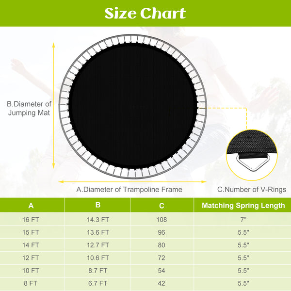High-Elastic PP Replacement Jumping Mat - Safety Net