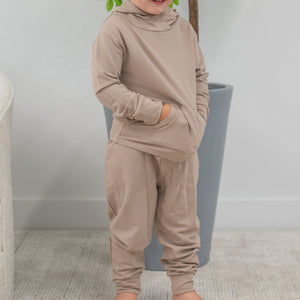 Hooded Jogger Set Just Taupe