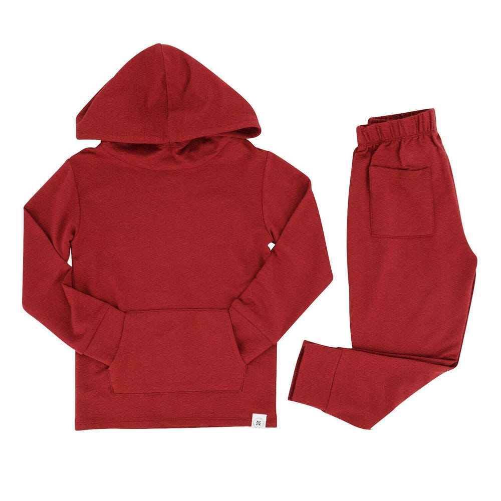 Hooded Jogger Set Rhubarb Red