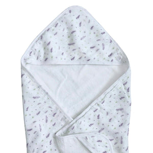 Hooded towel in Cookie Craze design, angled view showcasing softness and cuteness for babies.