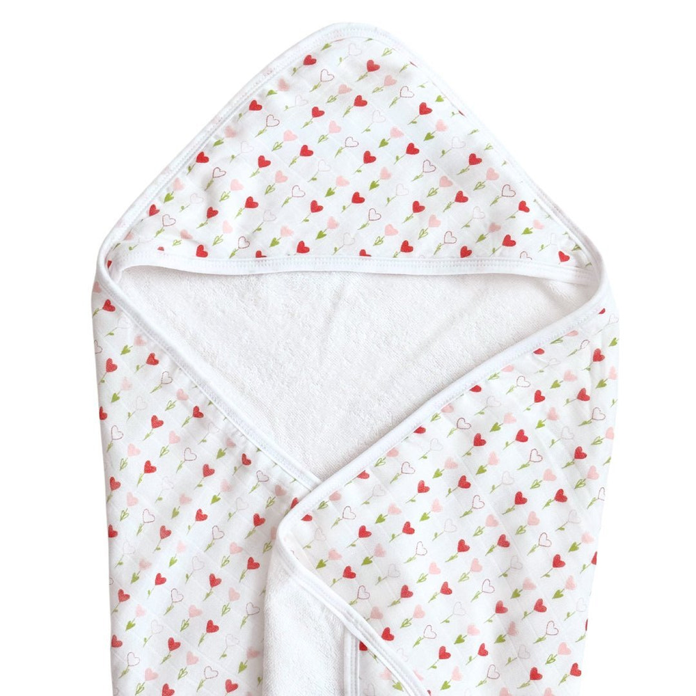 Hooded Towel in Busy Bees