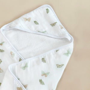 Hooded Towel in Busy Bees