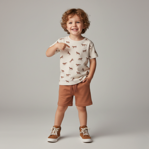 Organic Tee & Shorts Set - Horses