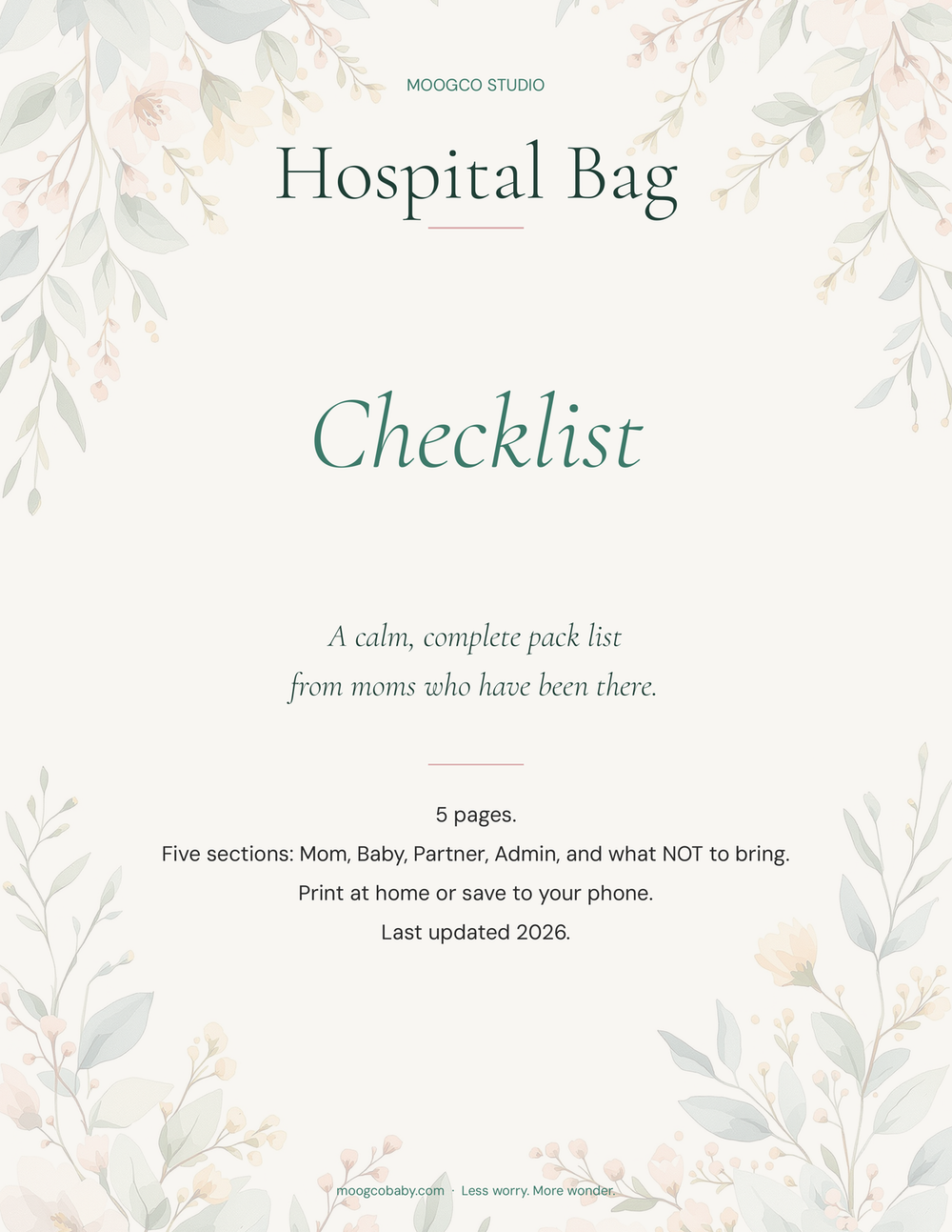 lifestyle hospital bag