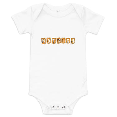 Hotdish Baby Onesie - Cute short sleeve bodysuit for infants, perfect for comfort and style.