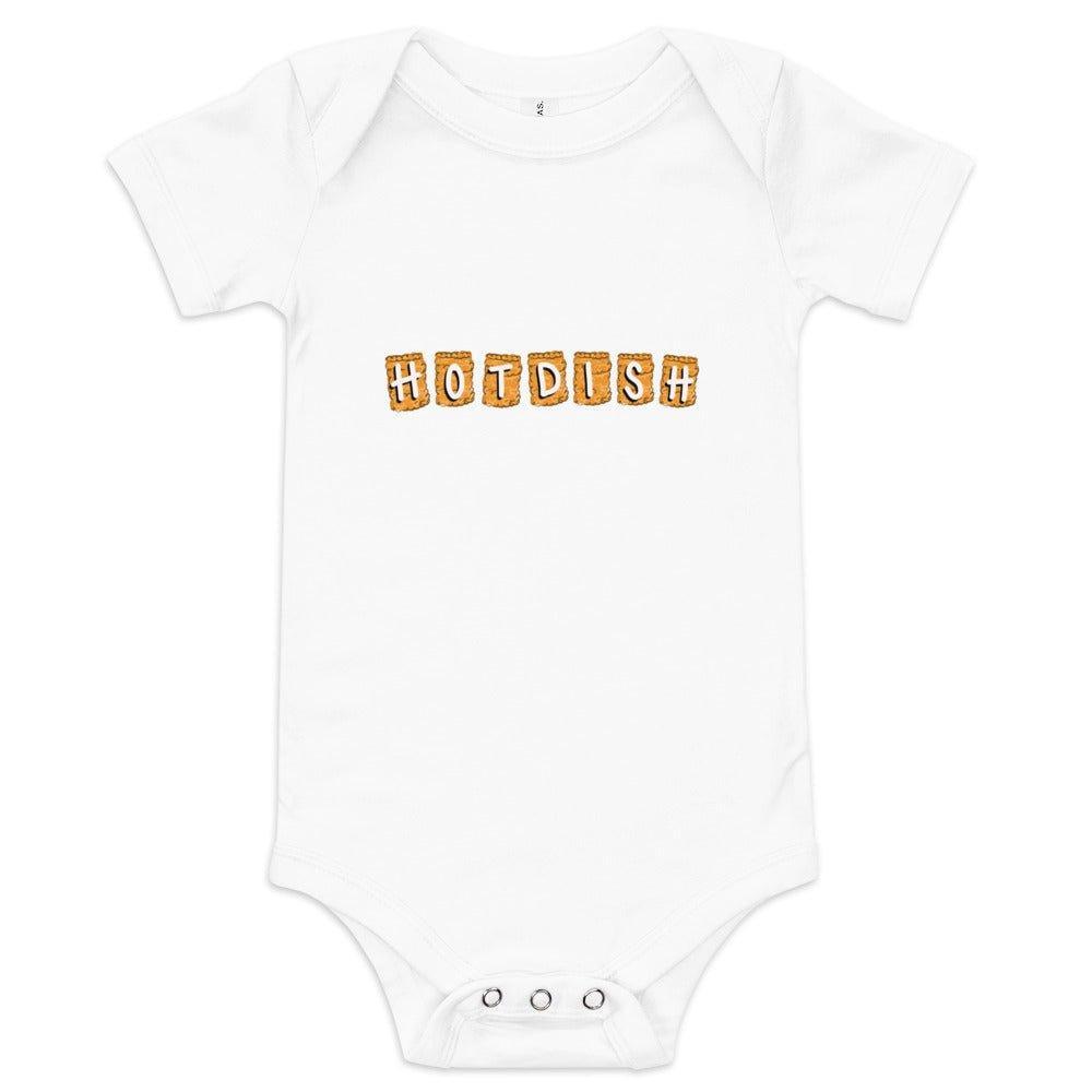 Hotdish Baby Onesie - Cute short sleeve bodysuit for infants, perfect for comfort and style.