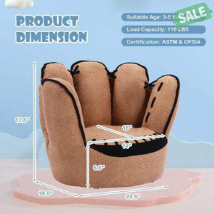 Household Five Fingers Baseball Glove Shaped Kids Leisure Upholstered Sofa Kids Chairs & Seating