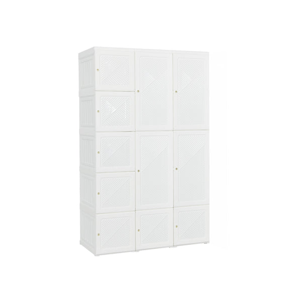 Foldable Armoire Wardrobe Closet with 10 Cubes