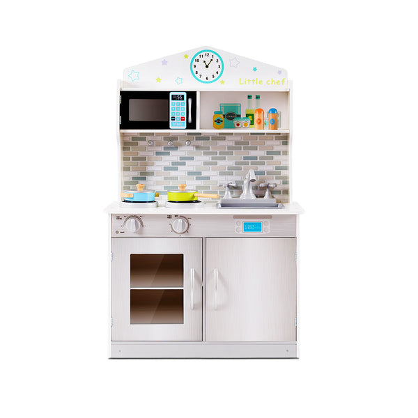 Kids Wooden Pretend Cooking Playset Cookware Play Set Kitchen Toys Toddler Gift