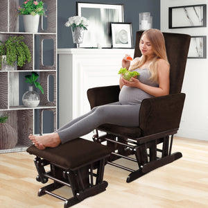 Baby Nursery Relax Rocker Rocking Chair Glider & Ottoman Set