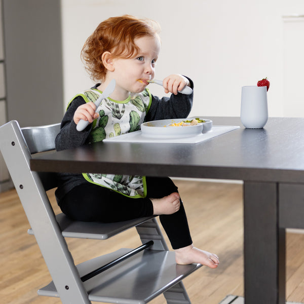 Desert Cactus Bapron for babies, stylish and functional, shown at angle 7. Perfect for mealtime messes.