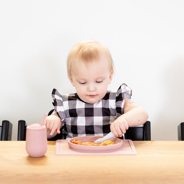 White Buffalo Plaid Flutter Bapron