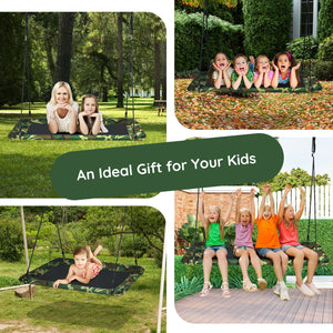 60 Inches Platform Tree Swing Outdoor with  2 Hanging Straps for Infants