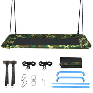60 Inches Platform Tree Swing Outdoor with  2 Hanging Straps for Infants