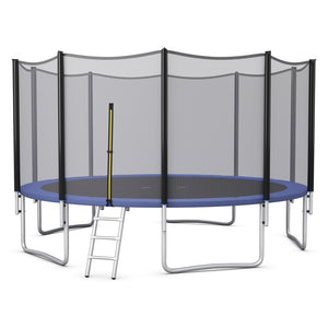 8/10/12/14/15/16 Feet Outdoor Trampoline Bounce Combo with Safety Closure Net Ladder
