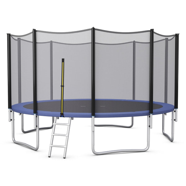 8/10/12/14/15/16 Feet Outdoor Trampoline Bounce Combo with Safety Closure Net Ladder