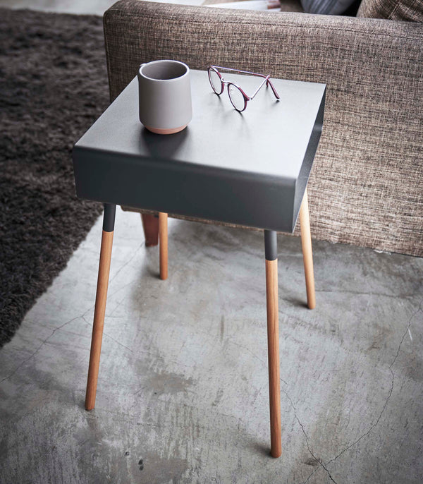 Storage Table - Tall (23" H)  - Steel + Wood
