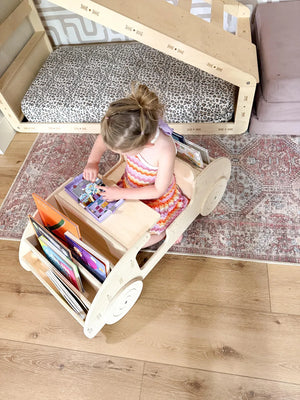 FELIX- Car Inspired Double Sided Bookshelf