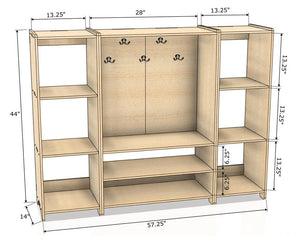 HARPER V3- Toddler Wardrobe + Classroom Cubbies