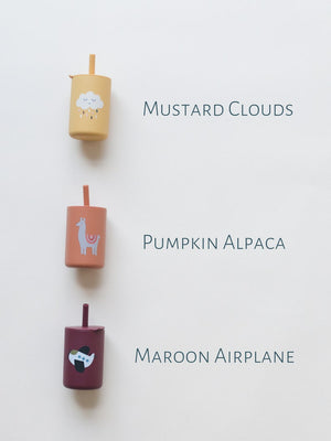 Silicone Straw Cup for Babies & Toddlers - 6oz Silicone Sippy Cup