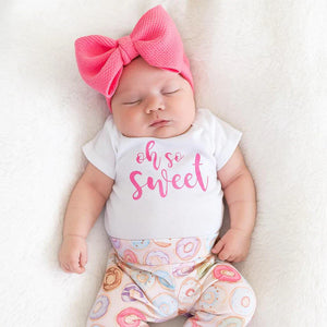 Oh So Sweet Donut Leggings Set for babies, featuring a fun donut print and cozy two-piece design.