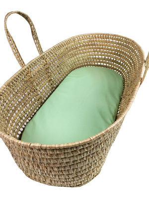 Mint Green Cotton - Custom Fitted Sheet - Organic Cotton for Baby Crib