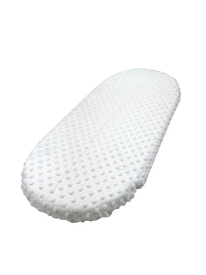 White Minky Dot - Custom Made Fitted Sheet - Organic Cotton for Baby Crib