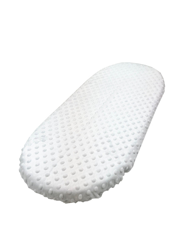 White Minky Dot - Custom Made Fitted Sheet - Organic Cotton for Baby Crib