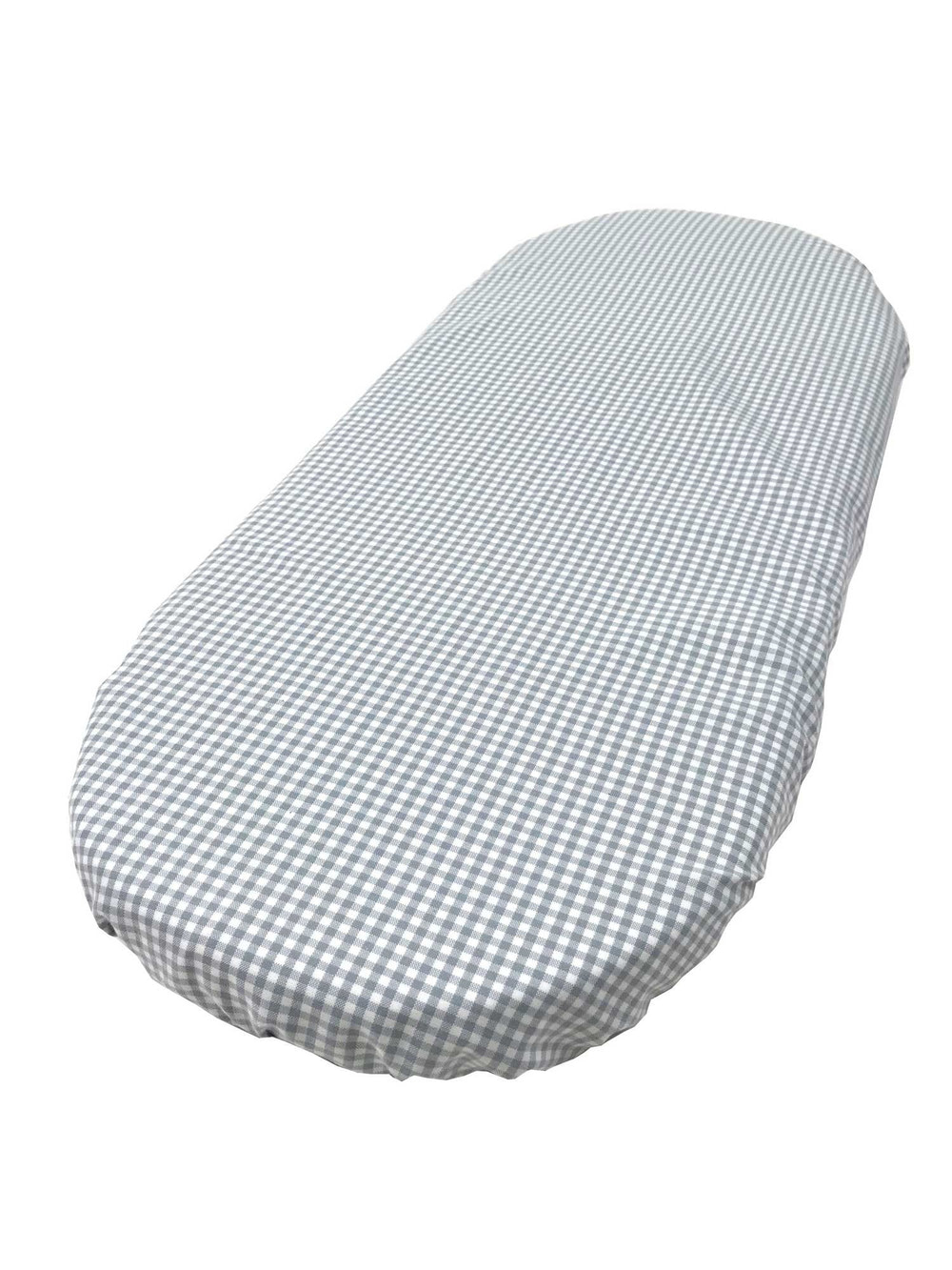 Gray and White Cotton Gingham - Custom Made Fitted Sheet for Baby Crib