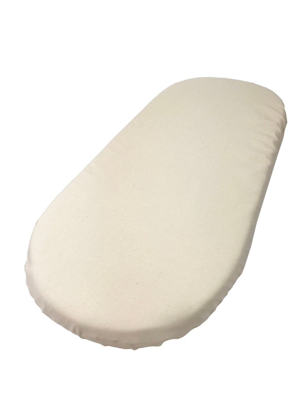Set of two natural ivory organic cotton fitted sheets, custom made for a perfect baby crib fit.