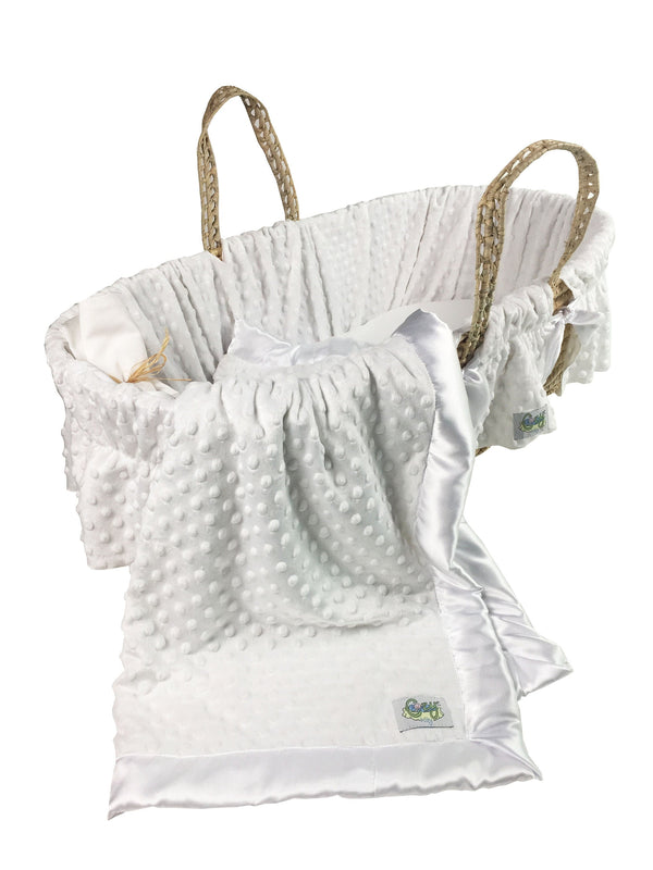 Minky Dot Bedding Set for Moses Basket - does not include basket - Custom Made
